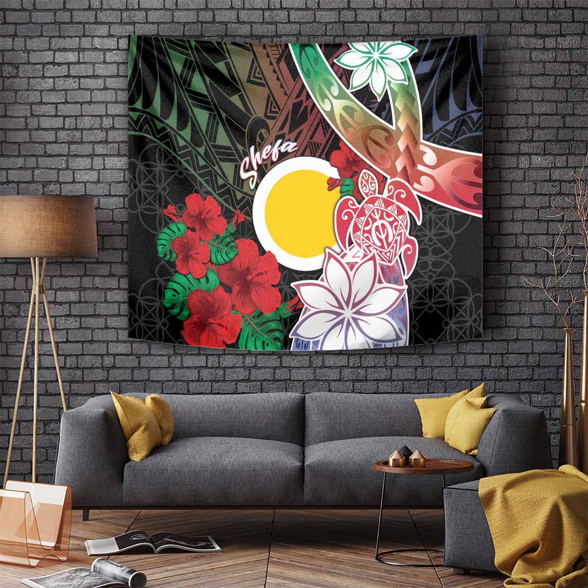 Vanuatu Shefa Day Tapestry Floral Pattern LT05 - Polynesian Pride