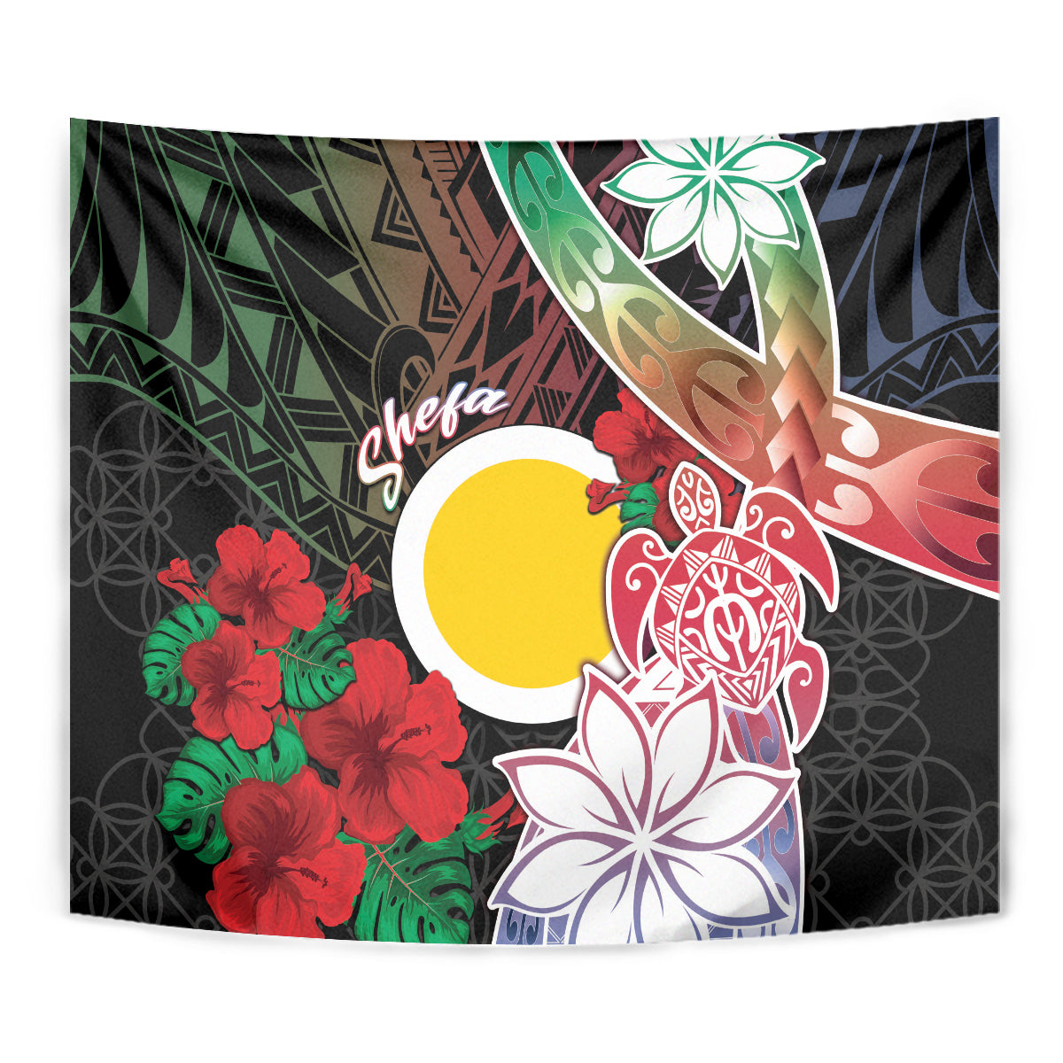 Vanuatu Shefa Day Tapestry Floral Pattern LT05 - Polynesian Pride