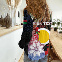 Personalised Vanuatu Shefa Day Women Casual Shirt Floral Pattern