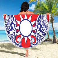Taiwan Beach Blanket Austronesian Tribal Tattoo Red - Polynesian Pride
