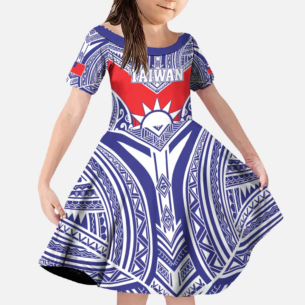 Personalised Taiwan Family Matching Mermaid Dress and Hawaiian Shirt Austronesian Tribal Tattoo Red - Polynesian Pride