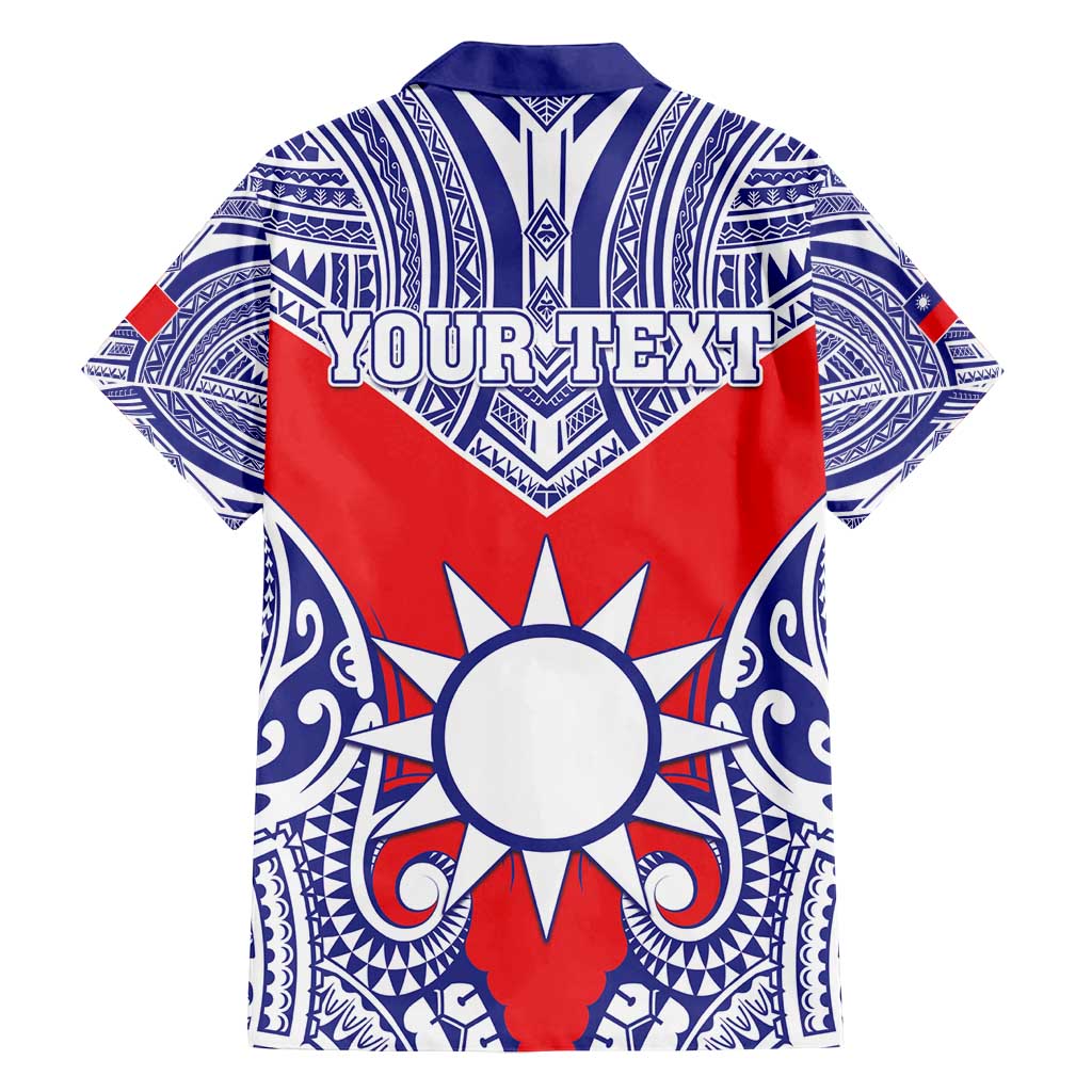 Personalised Taiwan Family Matching Off Shoulder Maxi Dress and Hawaiian Shirt Austronesian Tribal Tattoo Red - Polynesian Pride