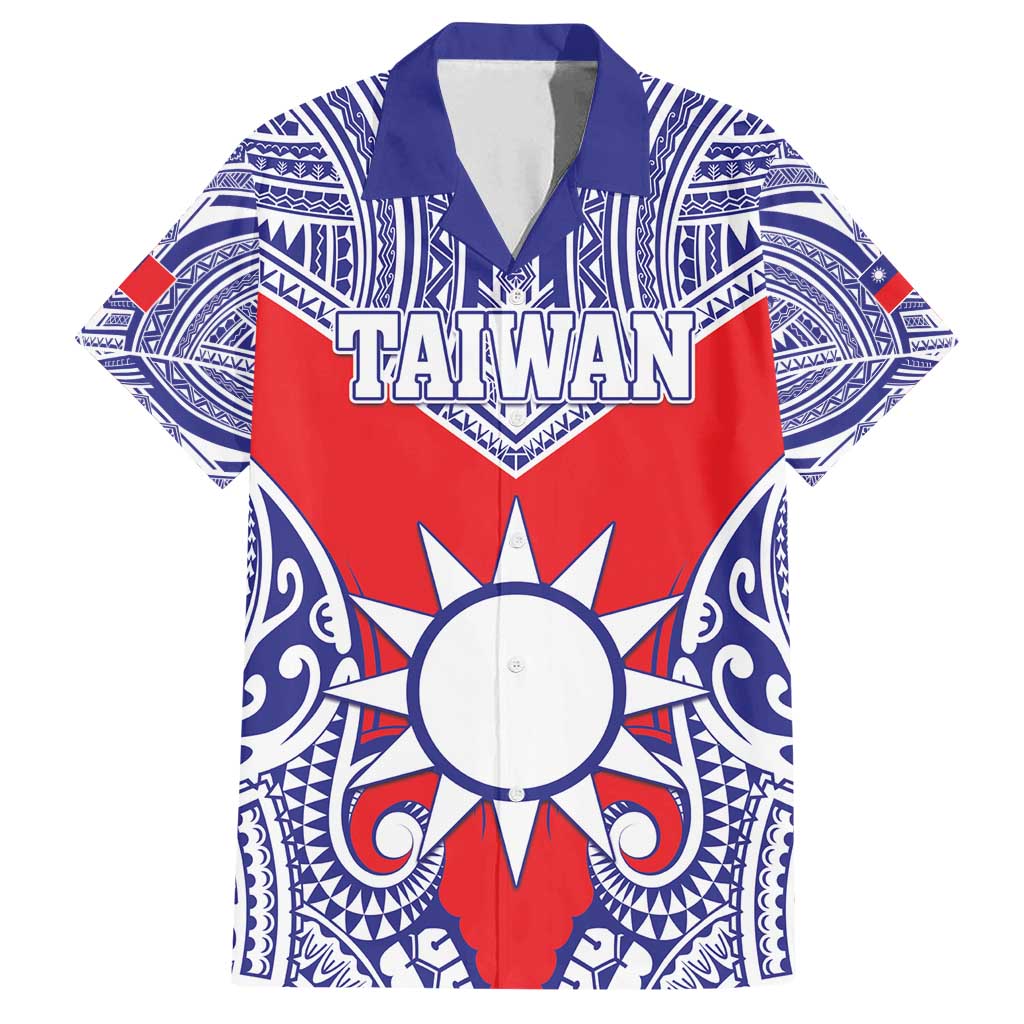 Personalised Taiwan Family Matching Tank Maxi Dress and Hawaiian Shirt Austronesian Tribal Tattoo Red - Polynesian Pride