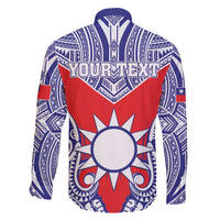 Personalised Taiwan Family Matching Tank Maxi Dress and Hawaiian Shirt Austronesian Tribal Tattoo Red - Polynesian Pride