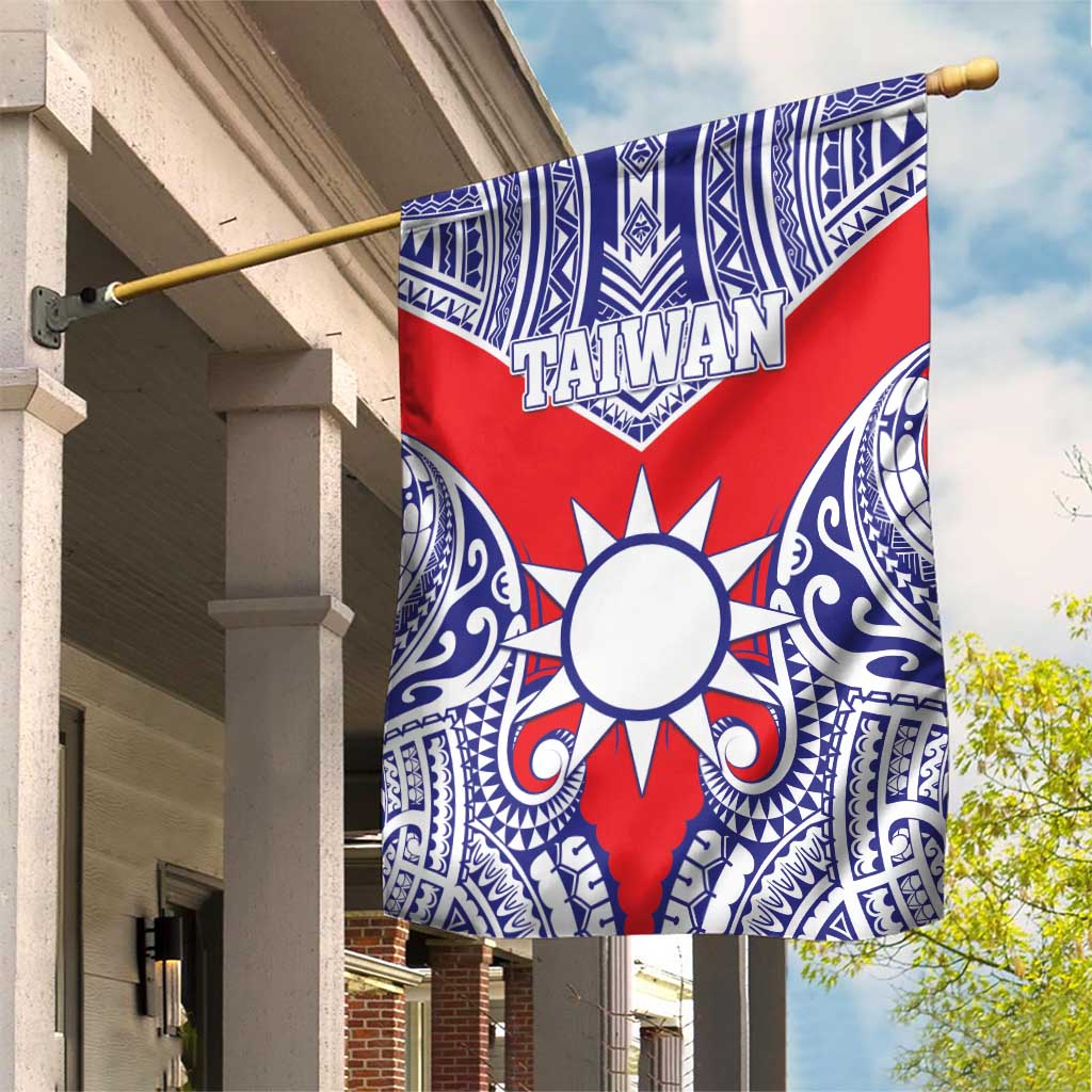 Taiwan Garden Flag Austronesian Tribal Tattoo Red - Polynesian Pride