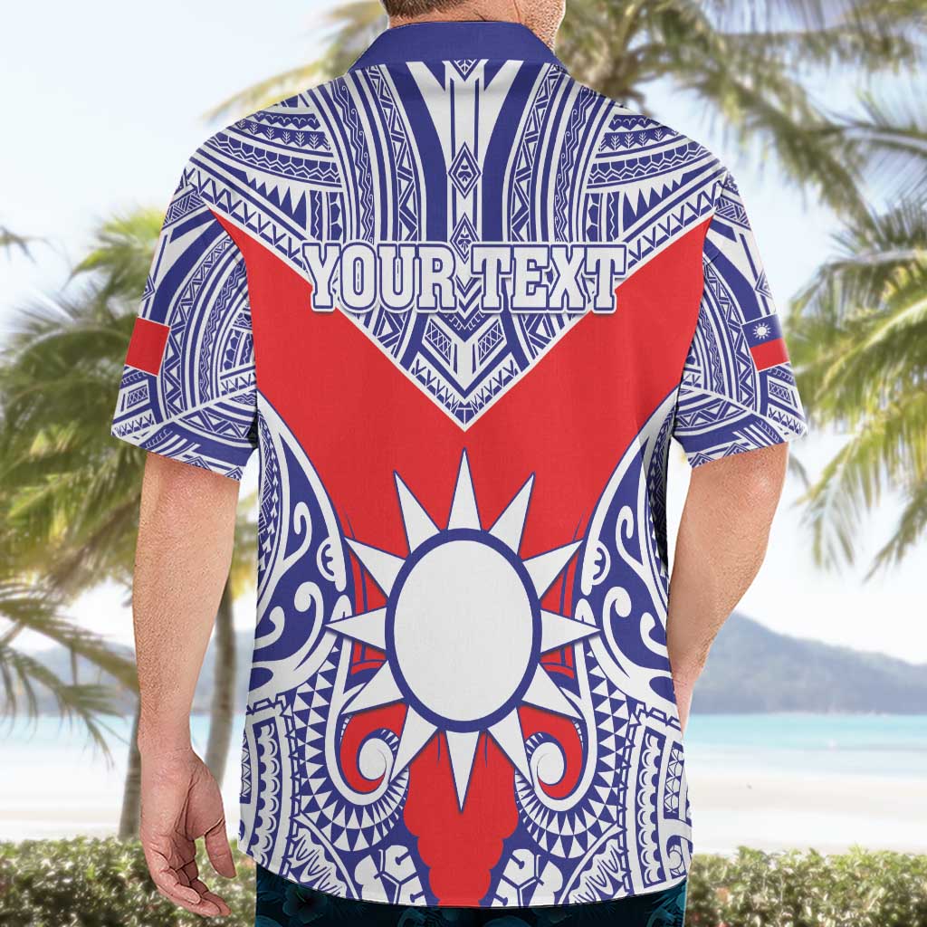 Personalised Taiwan Hawaiian Shirt Austronesian Tribal Tattoo Red - Polynesian Pride