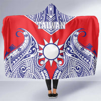 Taiwan Hooded Blanket Austronesian Tribal Tattoo Red - Polynesian Pride