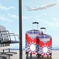Taiwan Luggage Cover Austronesian Tribal Tattoo Red - Polynesian Pride