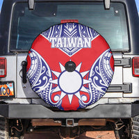 Taiwan Spare Tire Cover Austronesian Tribal Tattoo Red - Polynesian Pride