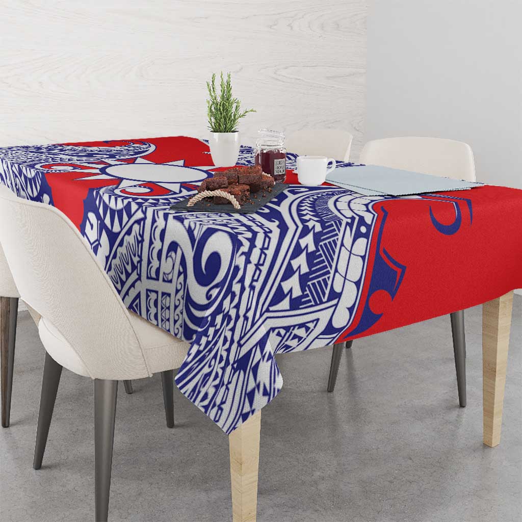 Taiwan Tablecloth Austronesian Tribal Tattoo Red - Polynesian Pride