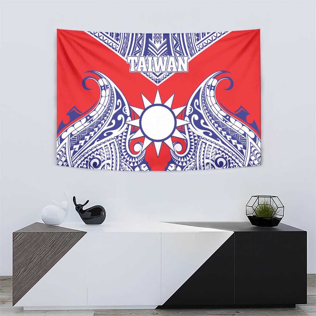 Taiwan Tapestry Austronesian Tribal Tattoo Red - Polynesian Pride