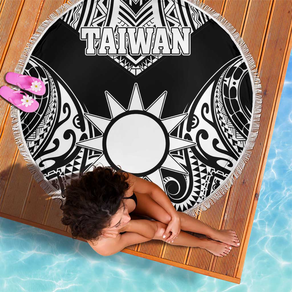 Taiwan Beach Blanket Austronesian Tribal Tattoo Black - Polynesian Pride