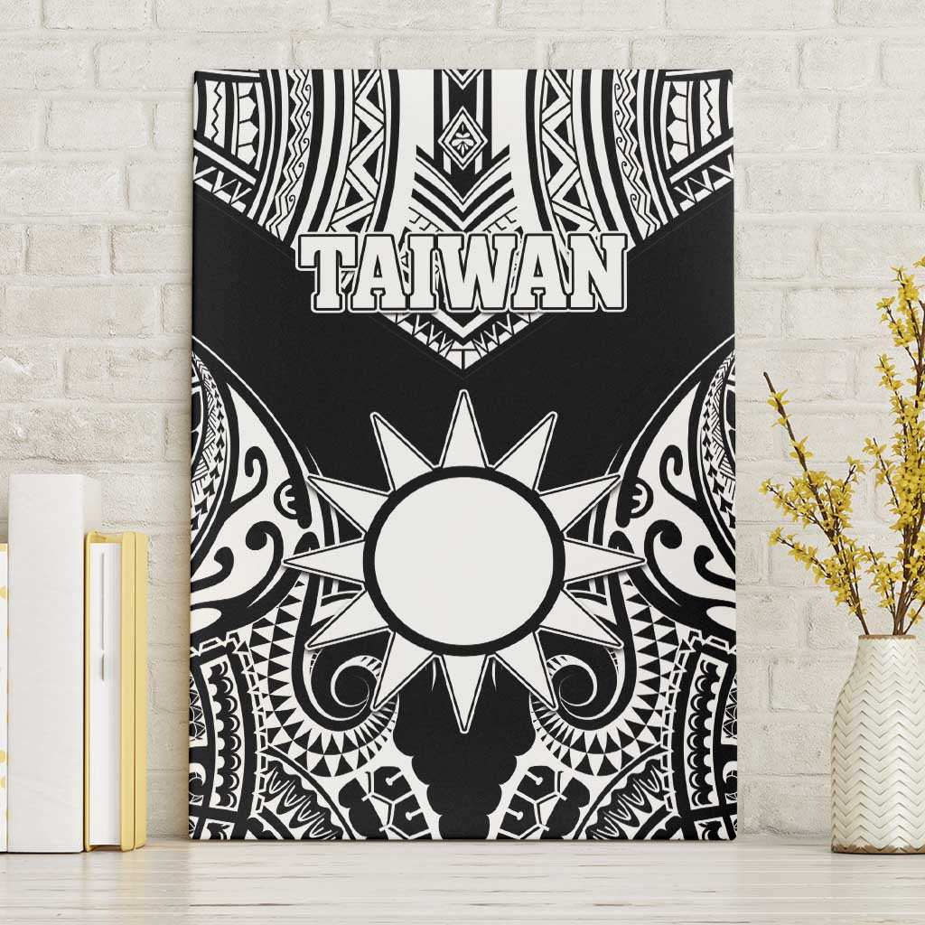 Taiwan Canvas Wall Art Austronesian Tribal Tattoo Black - Polynesian Pride