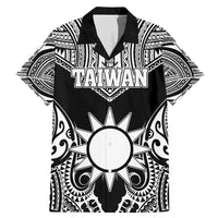 Personalised Taiwan Family Matching Mermaid Dress and Hawaiian Shirt Austronesian Tribal Tattoo Black - Polynesian Pride