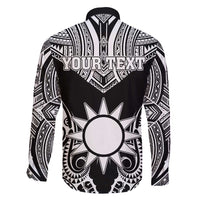 Personalised Taiwan Family Matching Mermaid Dress and Hawaiian Shirt Austronesian Tribal Tattoo Black - Polynesian Pride