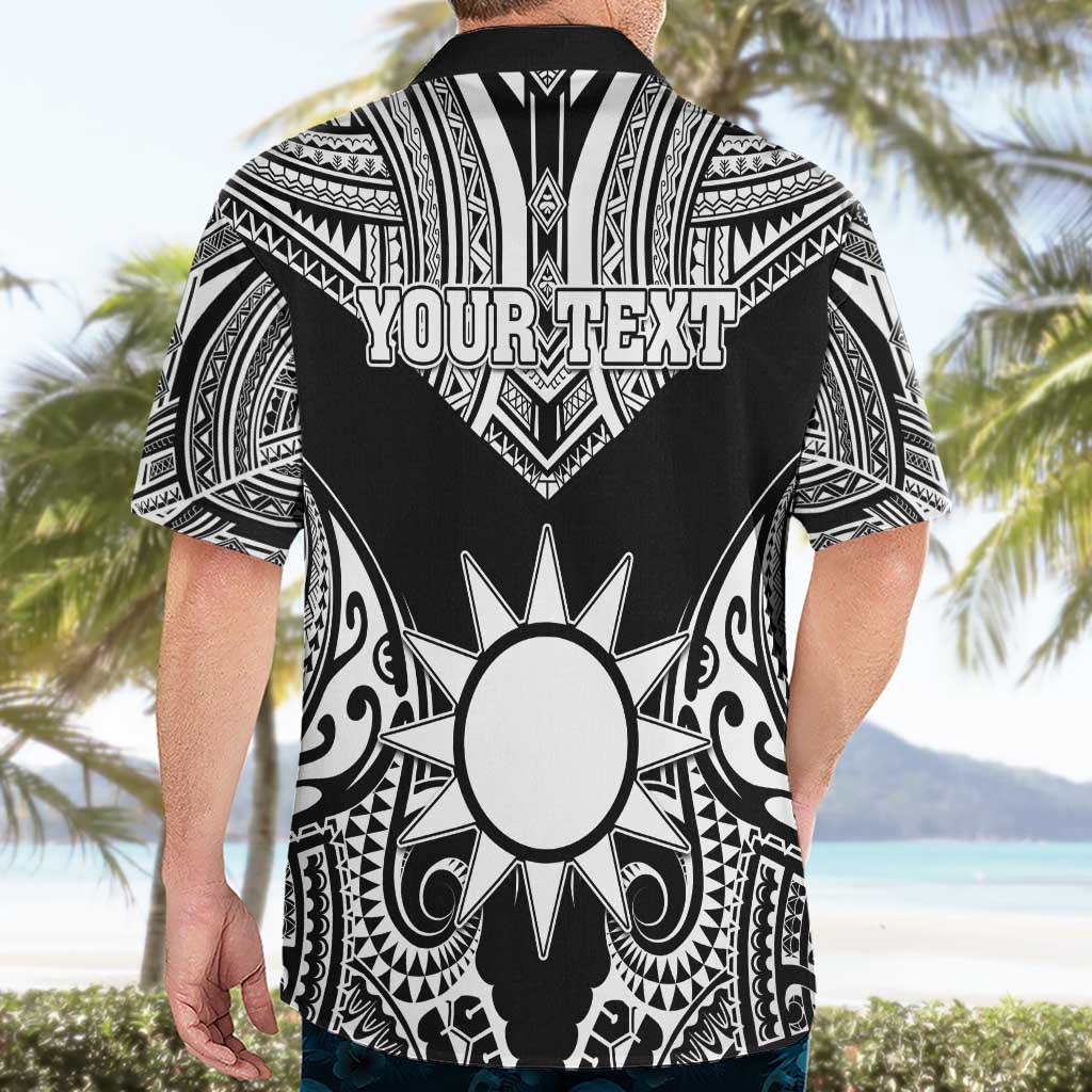 Personalised Taiwan Hawaiian Shirt Austronesian Tribal Tattoo Black - Polynesian Pride
