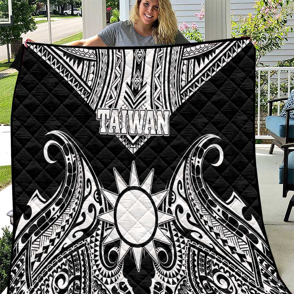 Taiwan Quilt Austronesian Tribal Tattoo Black - Polynesian Pride
