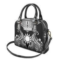 Taiwan Shoulder Handbag Austronesian Tribal Tattoo Black - Polynesian Pride