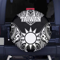 Taiwan Spare Tire Cover Austronesian Tribal Tattoo Black - Polynesian Pride