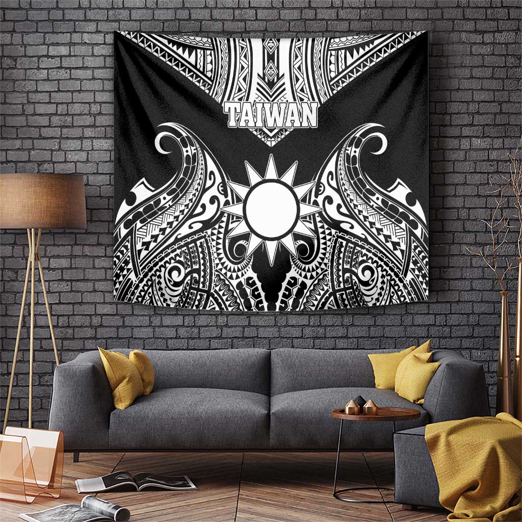 Taiwan Tapestry Austronesian Tribal Tattoo Black - Polynesian Pride