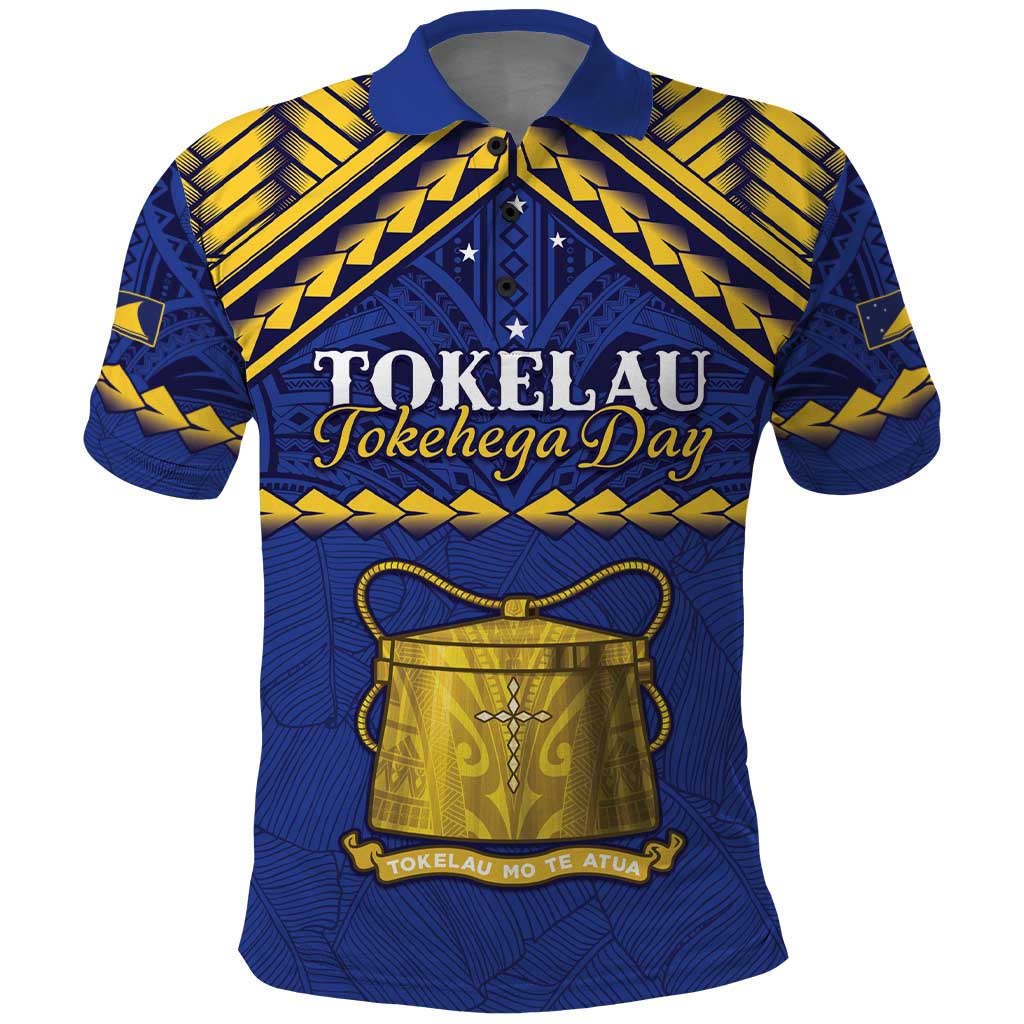 Personalised Tokelau Happy Tokehega Day Polo Shirt Polynesian Tribal Tattoo