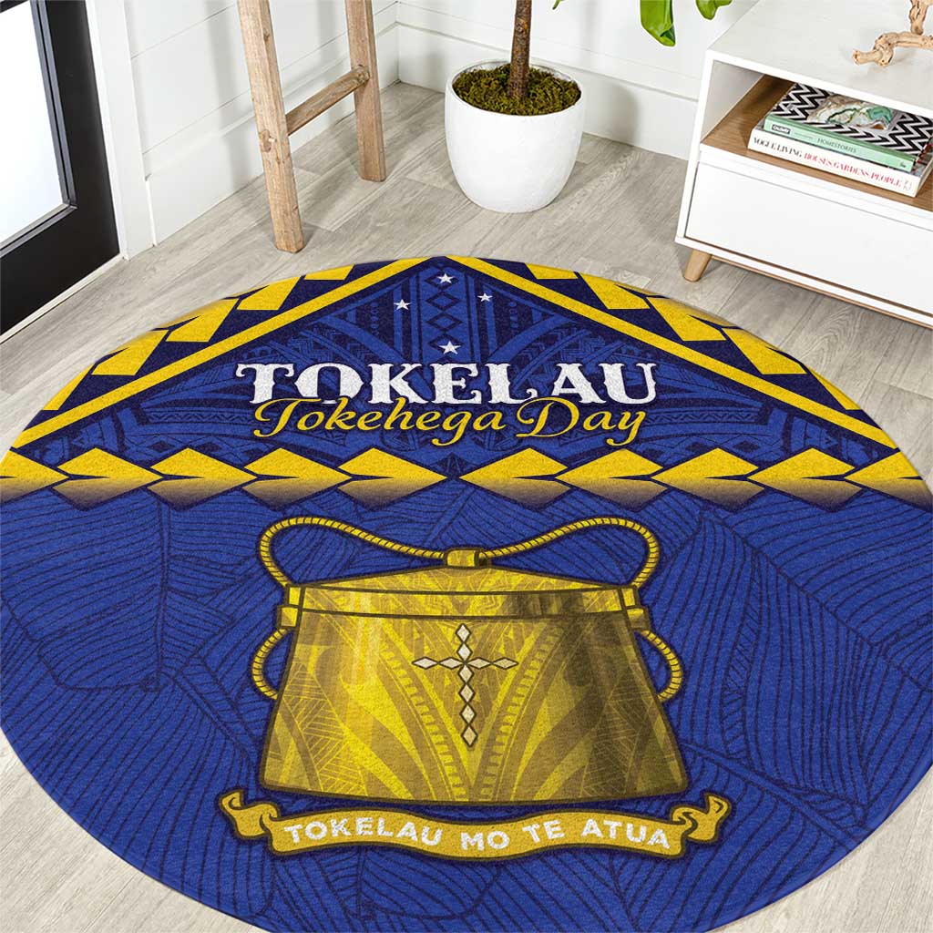 Tokelau Happy Tokehega Day Round Carpet Polynesian Tribal Tattoo