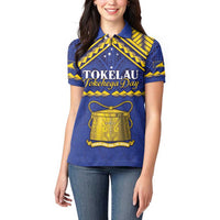 Personalised Tokelau Happy Tokehega Day Women Polo Shirt Polynesian Tribal Tattoo