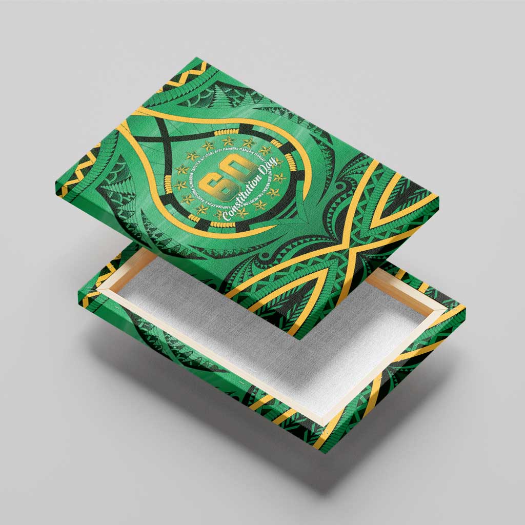 Cook Islands Constitution Day Canvas Wall Art 60th Anniversary - Polynesian Pride