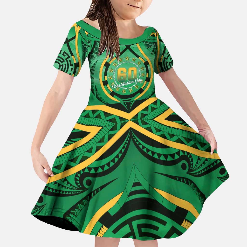 Cook Islands Constitution Day Family Matching Off Shoulder Maxi Dress and Hawaiian Shirt 60th Anniversary - Polynesian Pride