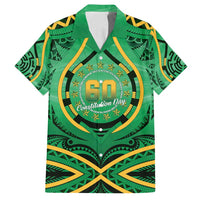 Cook Islands Constitution Day Family Matching Off Shoulder Short Dress and Hawaiian Shirt 60th Anniversary - Polynesian Pride
