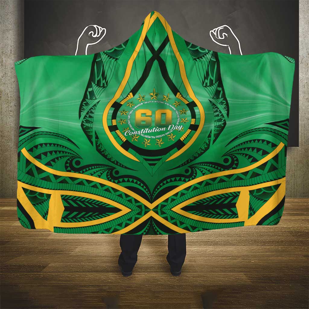 Cook Islands Constitution Day Hooded Blanket 60th Anniversary - Polynesian Pride