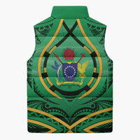 Cook Islands Constitution Day Sleeveless Puffer Jacket 60th Anniversary - Polynesian Pride