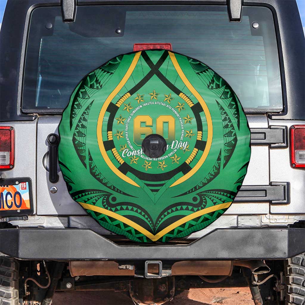 Cook Islands Constitution Day Spare Tire Cover 60th Anniversary - Polynesian Pride