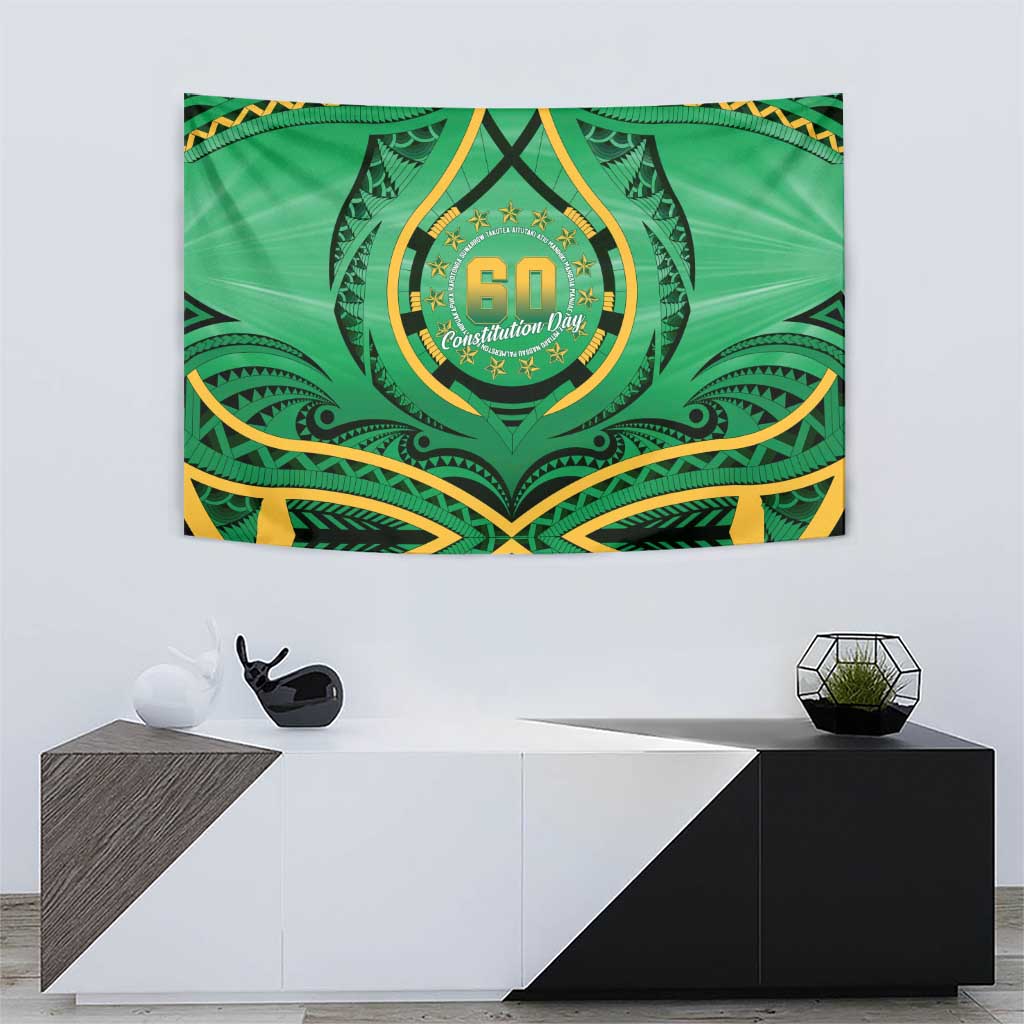Cook Islands Constitution Day Tapestry 60th Anniversary - Polynesian Pride
