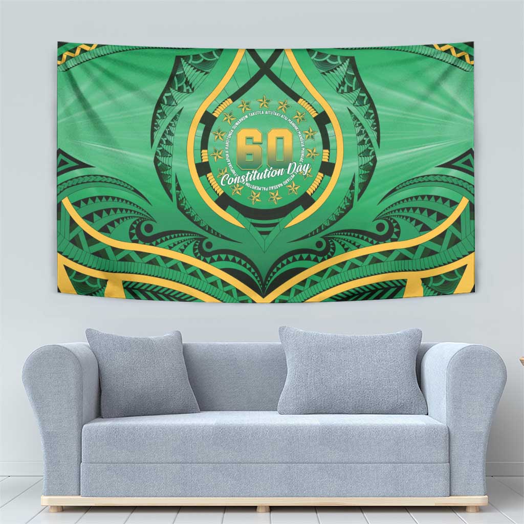 Cook Islands Constitution Day Tapestry 60th Anniversary - Polynesian Pride