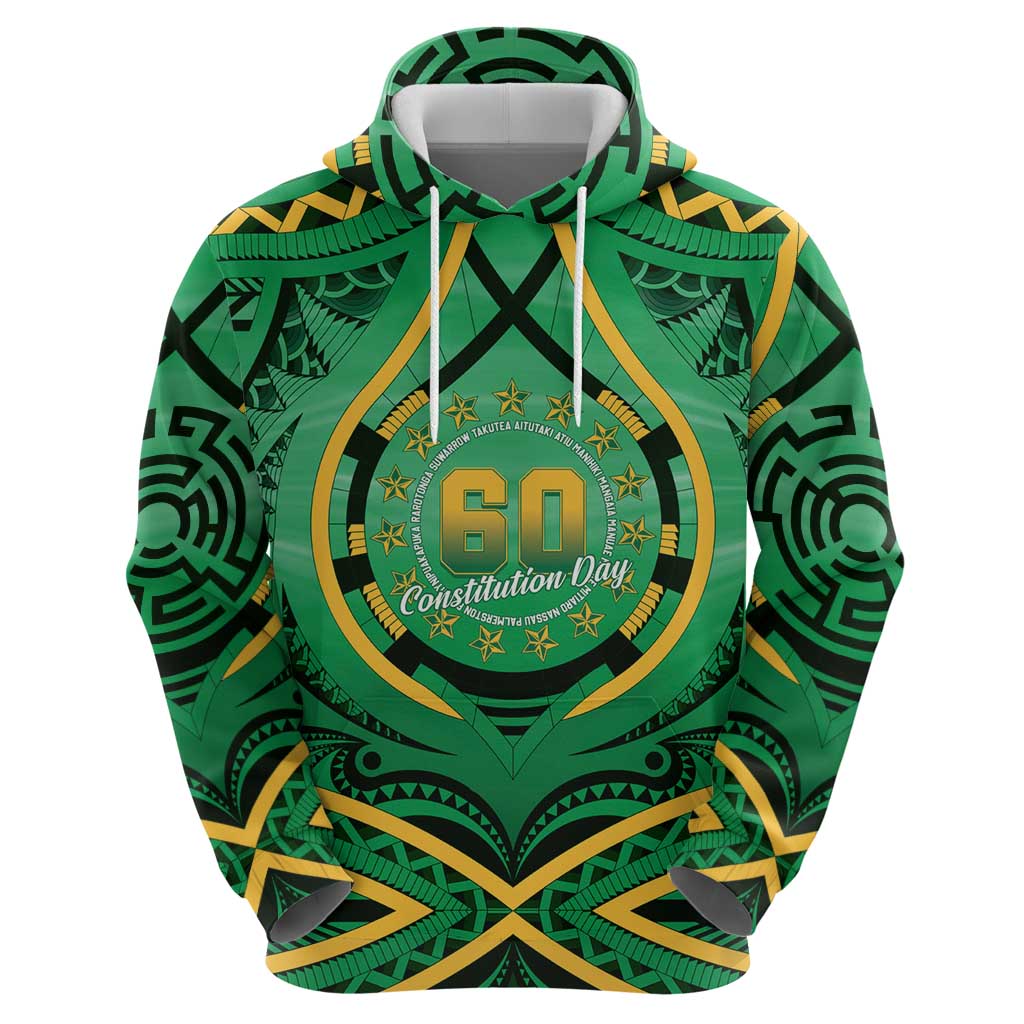 Cook Islands Constitution Day Zip Hoodie 60th Anniversary - Polynesian Pride