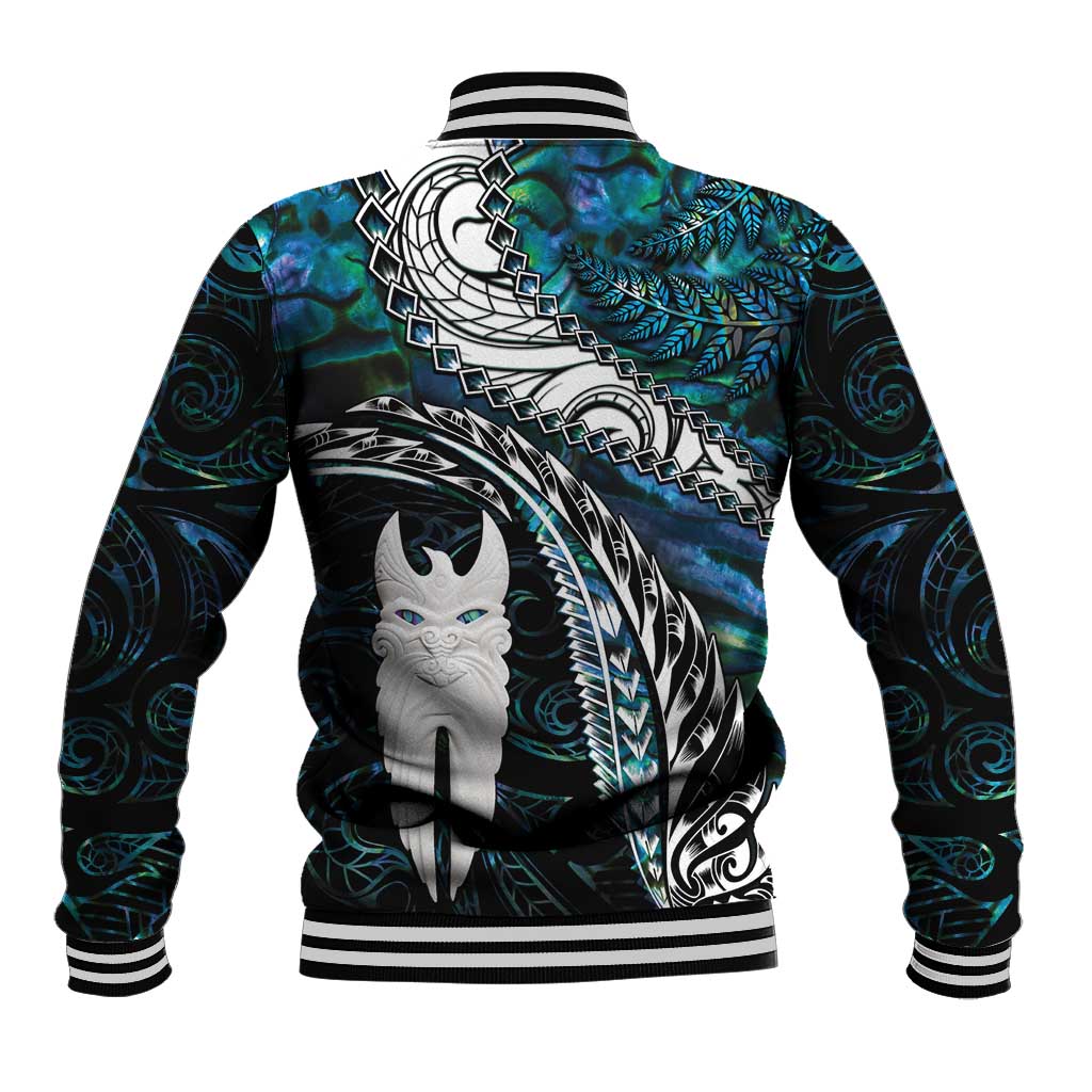 New Zealand Aotearoa Baseball Jacket Maori Hei Rehua Paua Shell Glitter Green LT05 - Polynesian Pride
