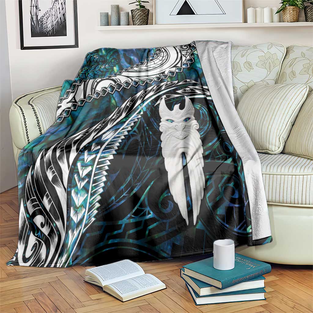 New Zealand Aotearoa Blanket Maori Hei Rehua Paua Shell Glitter Green LT05 Green - Polynesian Pride
