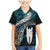 New Zealand Aotearoa Family Matching Mermaid Dress and Hawaiian Shirt Maori Hei Rehua Paua Shell Glitter Green