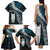 New Zealand Aotearoa Family Matching Tank Maxi Dress and Hawaiian Shirt Maori Hei Rehua Paua Shell Glitter Green