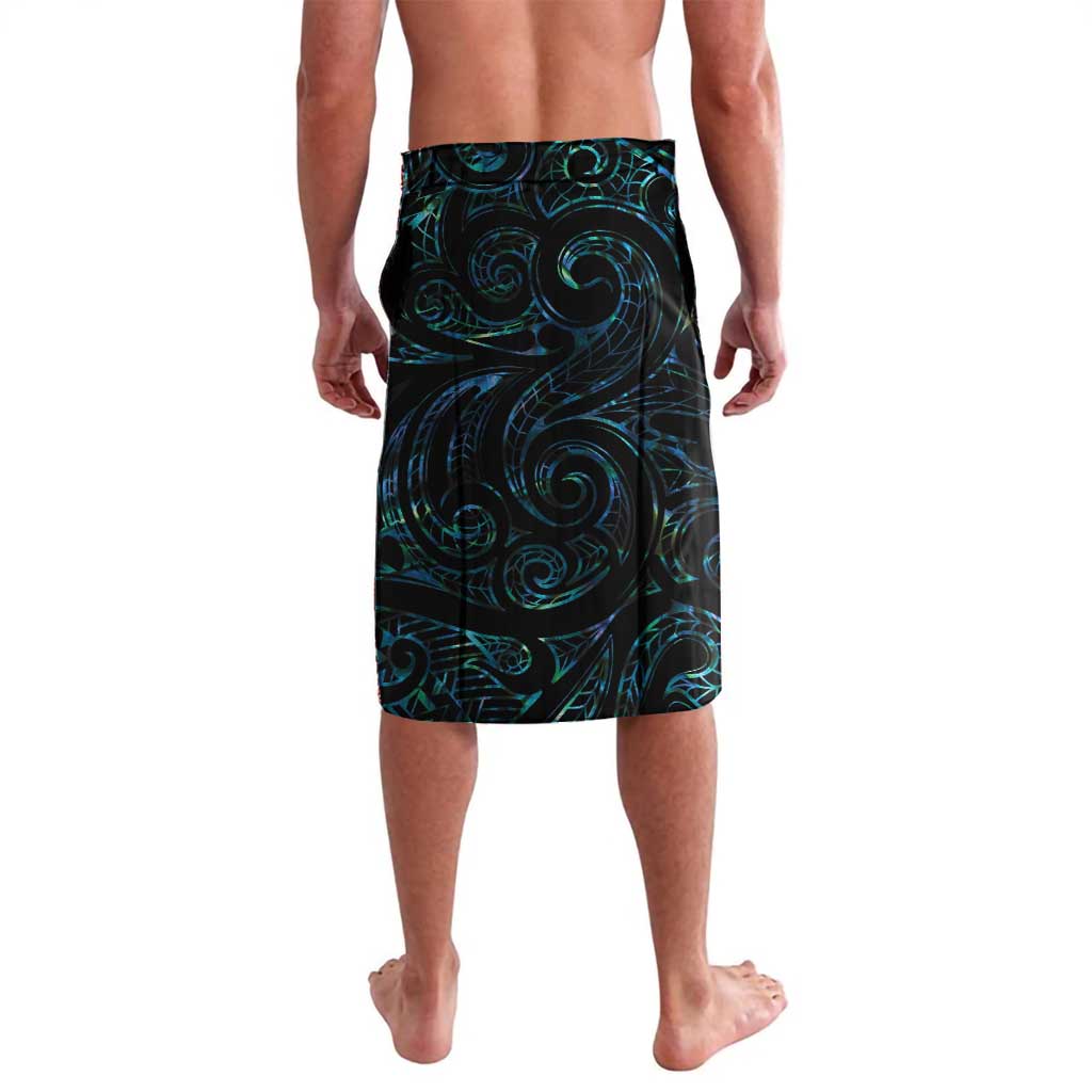 New Zealand Aotearoa Lavalava Maori Hei Rehua Paua Shell Glitter Green LT05 - Polynesian Pride