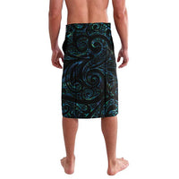 New Zealand Aotearoa Lavalava Maori Hei Rehua Paua Shell Glitter Green LT05 - Polynesian Pride