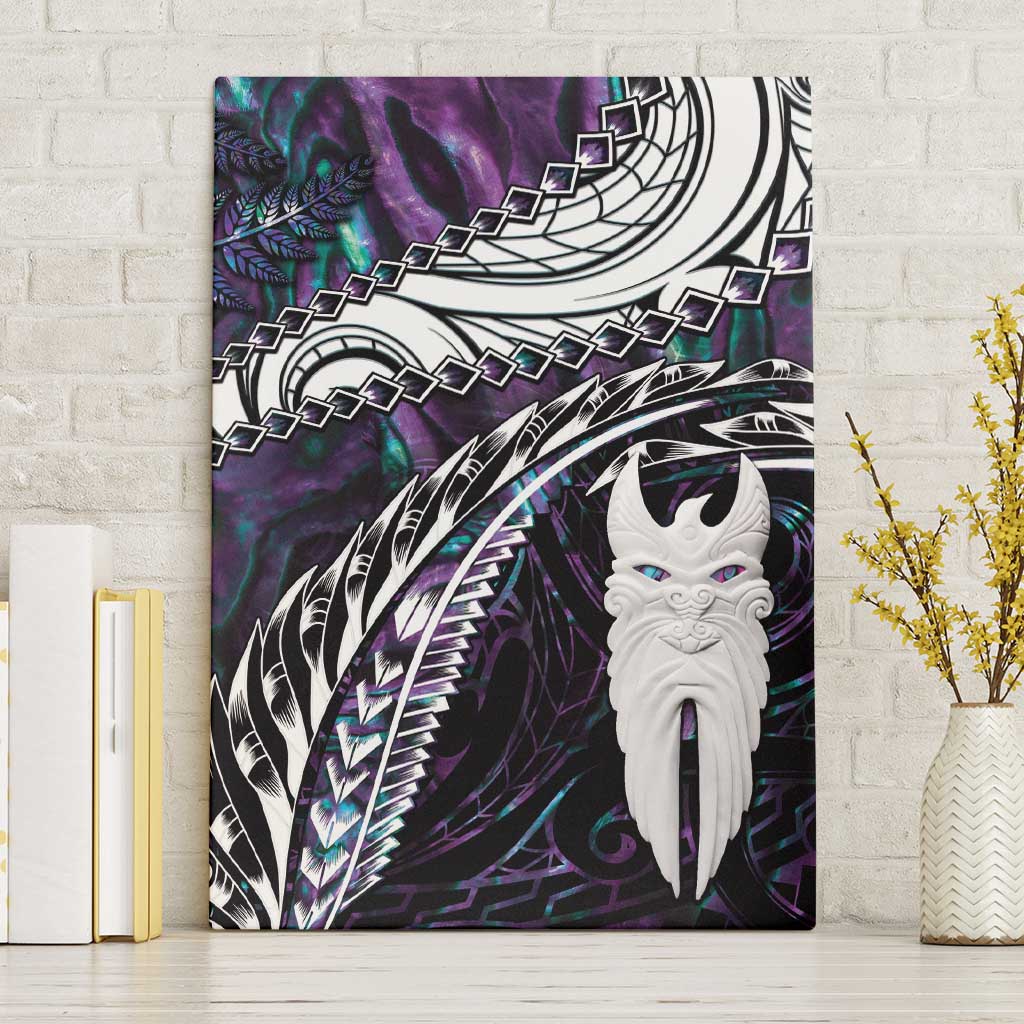 New Zealand Aotearoa Canvas Wall Art Maori Hei Rehua Paua Shell Glitter Purple