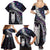 New Zealand Aotearoa Family Matching Summer Maxi Dress and Hawaiian Shirt Maori Hei Rehua Paua Shell Glitter Purple