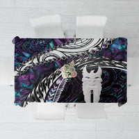 New Zealand Aotearoa Tablecloth Maori Hei Rehua Paua Shell Glitter Purple LT05 Purple - Polynesian Pride