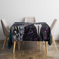 New Zealand Aotearoa Tablecloth Maori Hei Rehua Paua Shell Glitter Purple LT05 - Polynesian Pride
