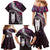 New Zealand Aotearoa Family Matching Mermaid Dress and Hawaiian Shirt Maori Hei Rehua Paua Shell Glitter Pink