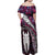 New Zealand Aotearoa Family Matching Off Shoulder Maxi Dress and Hawaiian Shirt Maori Hei Rehua Paua Shell Glitter Pink