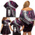 New Zealand Aotearoa Family Matching Off Shoulder Short Dress and Hawaiian Shirt Maori Hei Rehua Paua Shell Glitter Pink