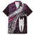 New Zealand Aotearoa Family Matching Off Shoulder Short Dress and Hawaiian Shirt Maori Hei Rehua Paua Shell Glitter Pink